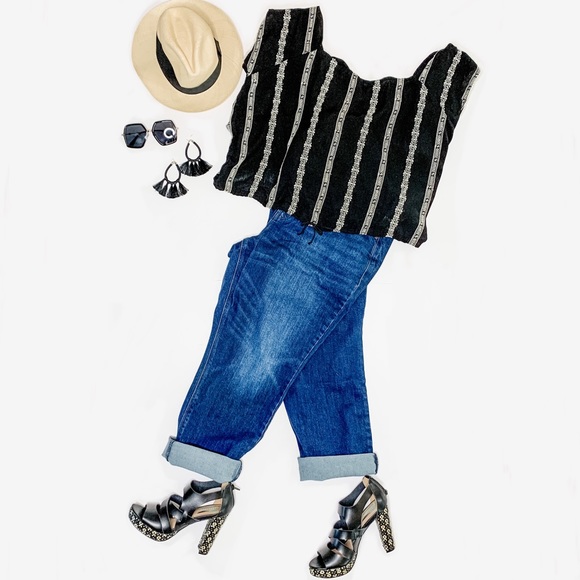 NWT A Beautiful Soul Black Boho Blouse 18/20 - Picture 1 of 7